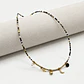 Choker de acero quirúrgico con mostacillas y dijes dorados - Miniatura 1