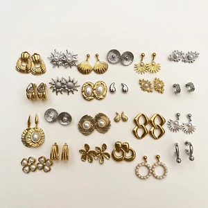 Set de 5 pares de aros de acero figura surtidos