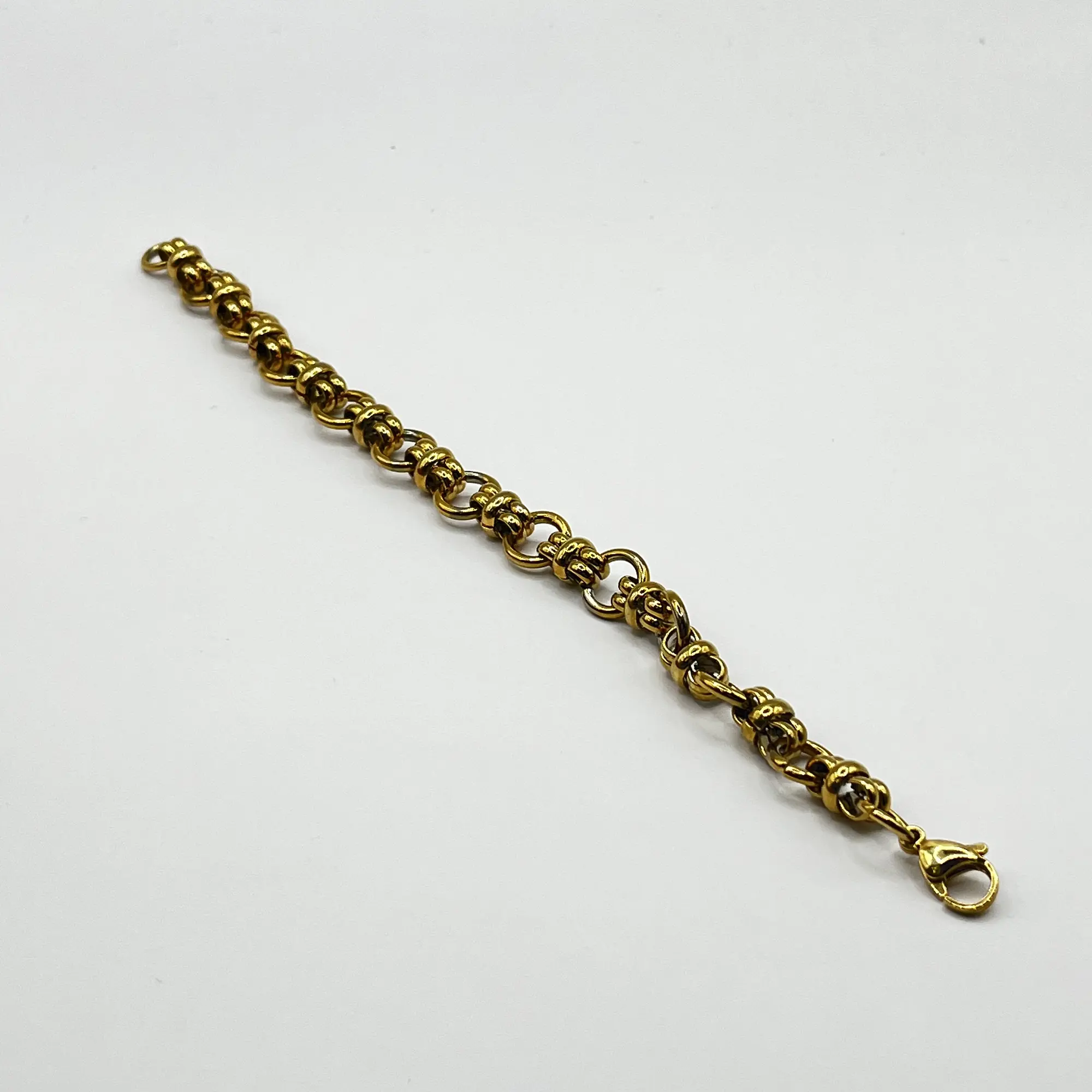 Set de 3 pulseras de acero tipo cadena 2