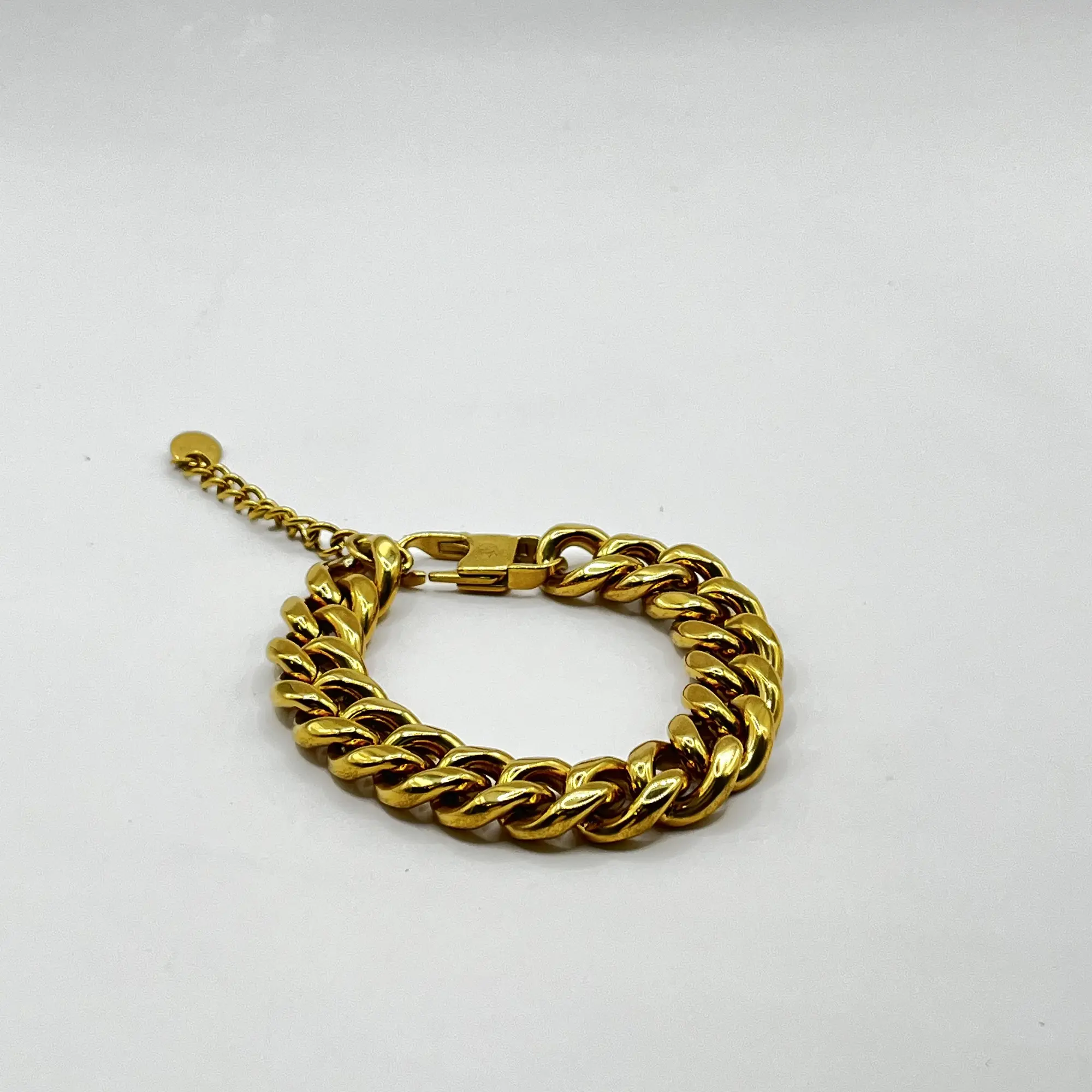 Set de 3 pulseras de acero tipo cadena 3