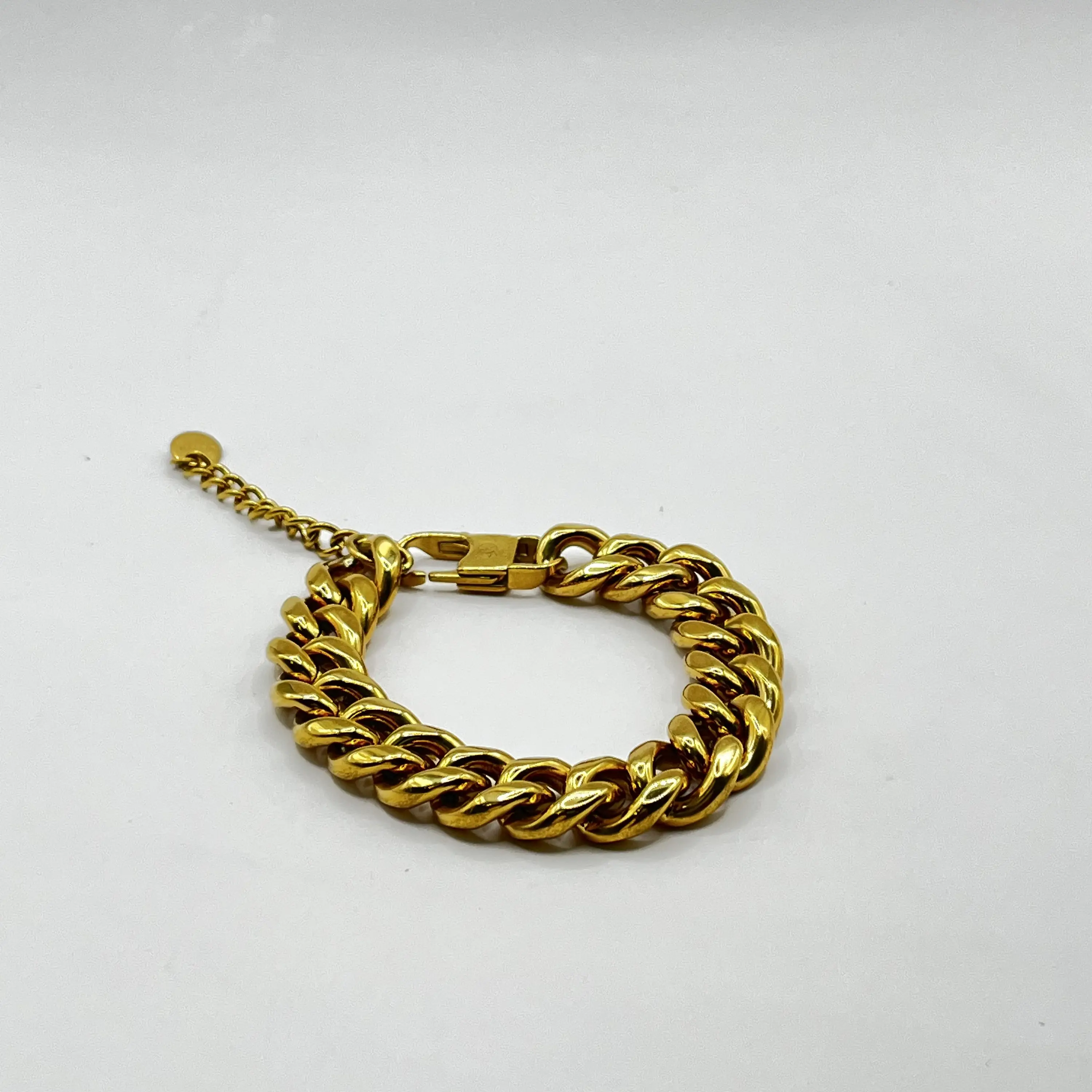 Set de 3 pulseras de acero tipo cadena 3