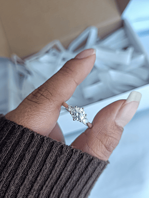 Solitario moissanita 