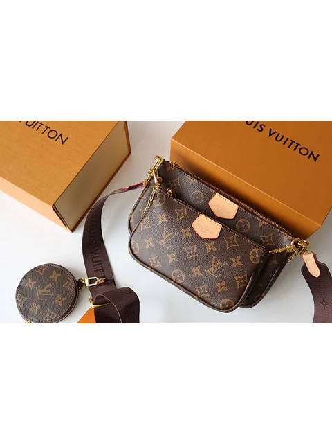 Bolso multi-pochette monogram marrón