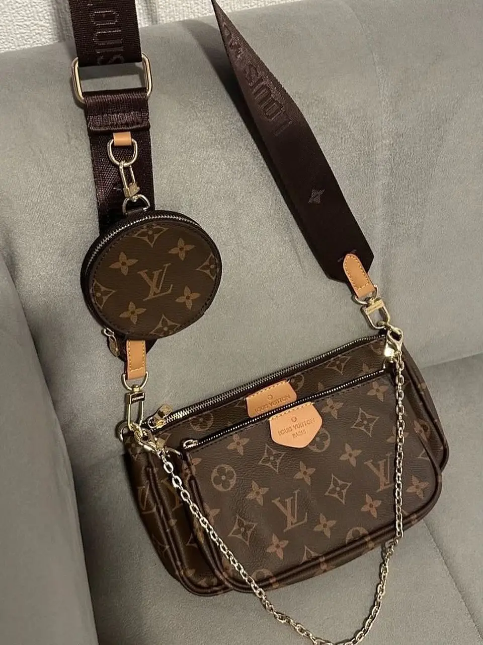 Bolso multi-pochette monogram marrón 3