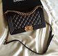 Bolso acolchado negro con cadena - Miniatura 2
