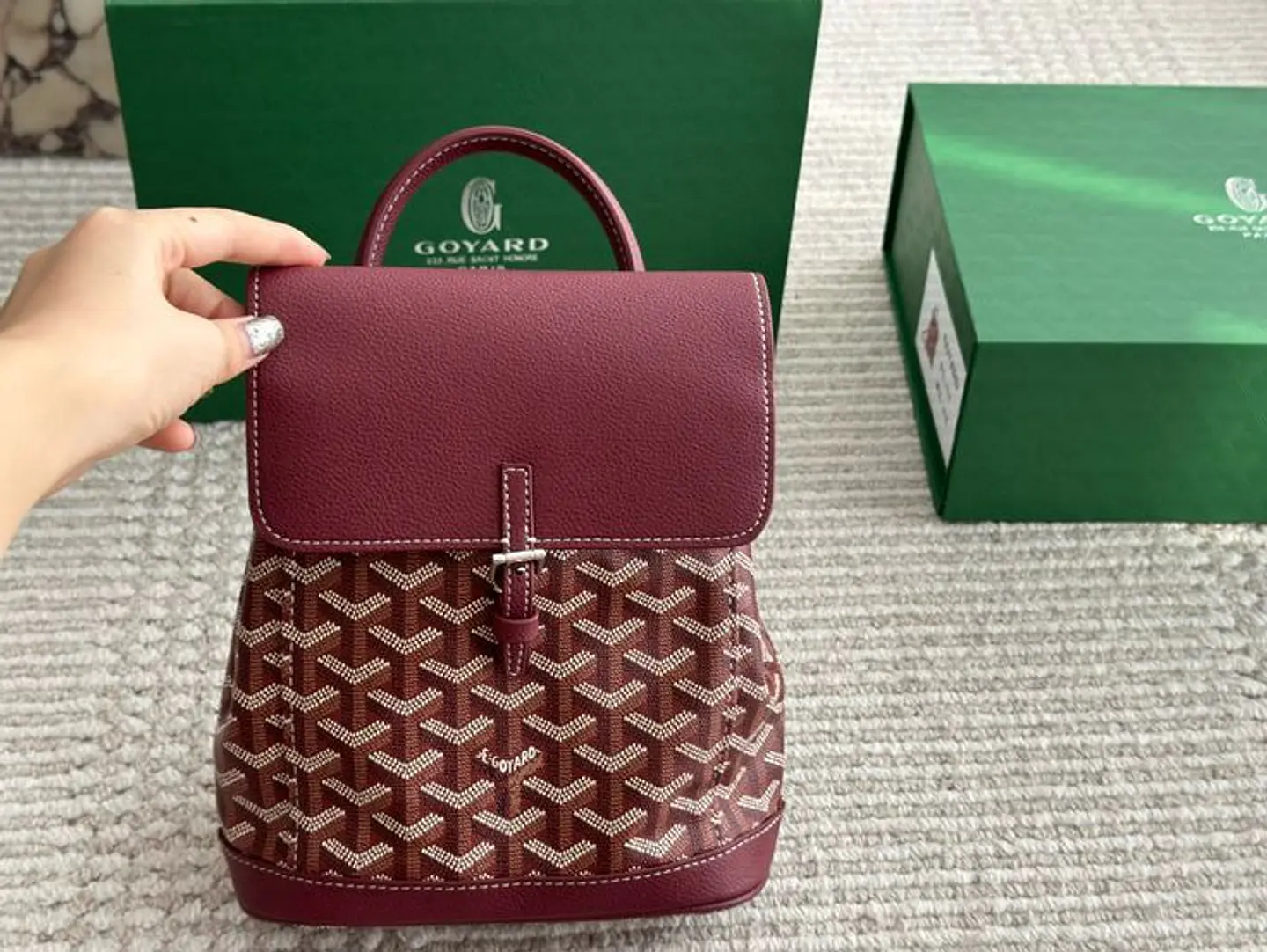 Mochila con estampado a espiga 2