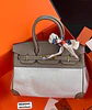 Bolso tipo Birkin bicolor  - Miniatura 3