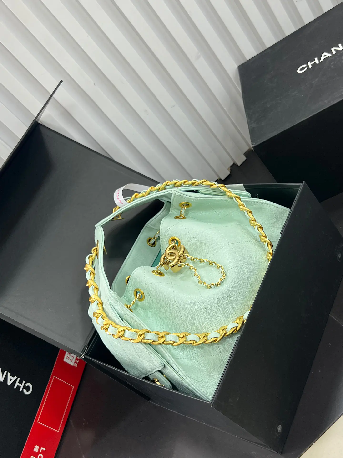 Bolso con cadena dorada 4