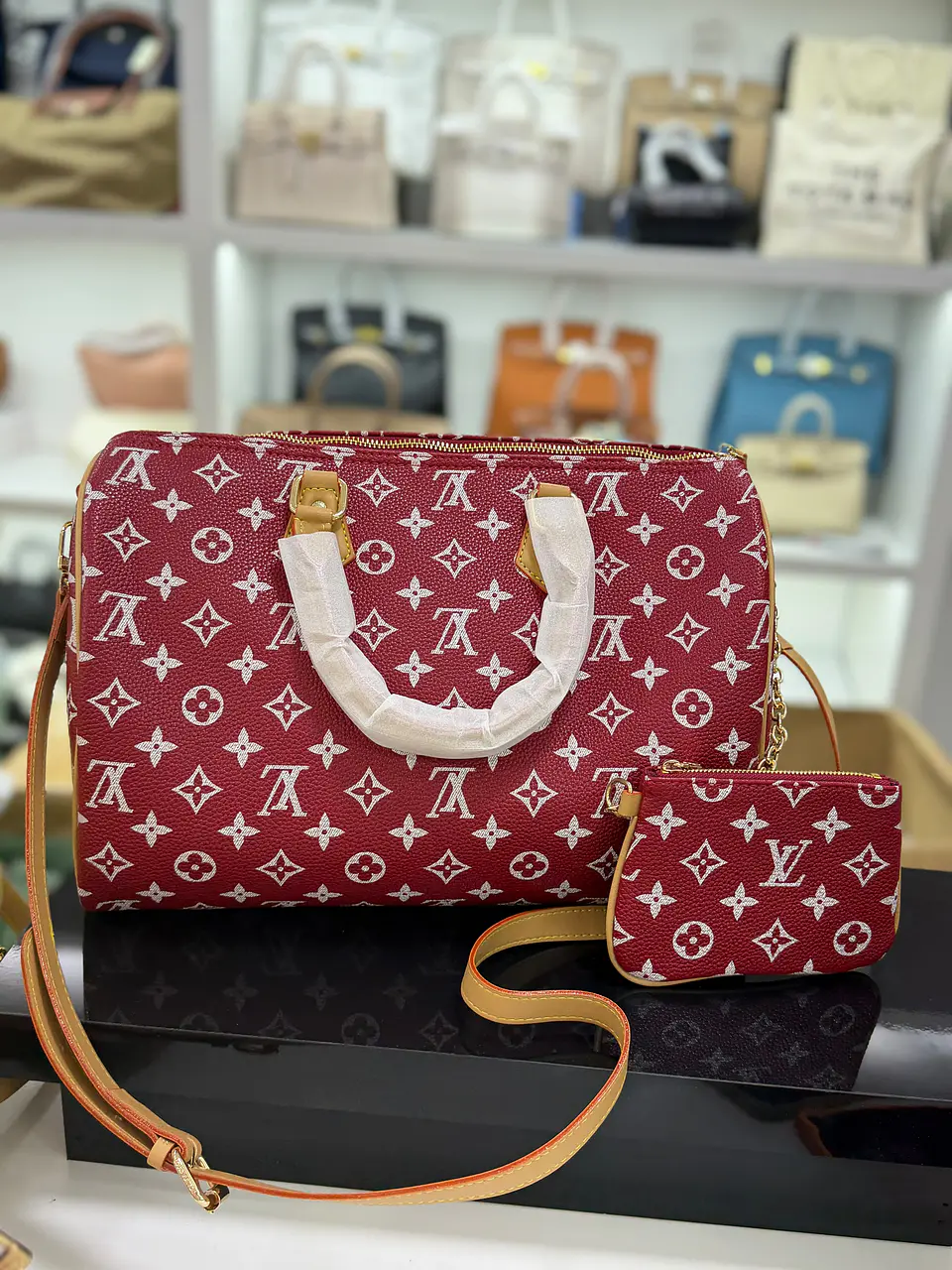 Bolso Speedy con pochette, estampado 4
