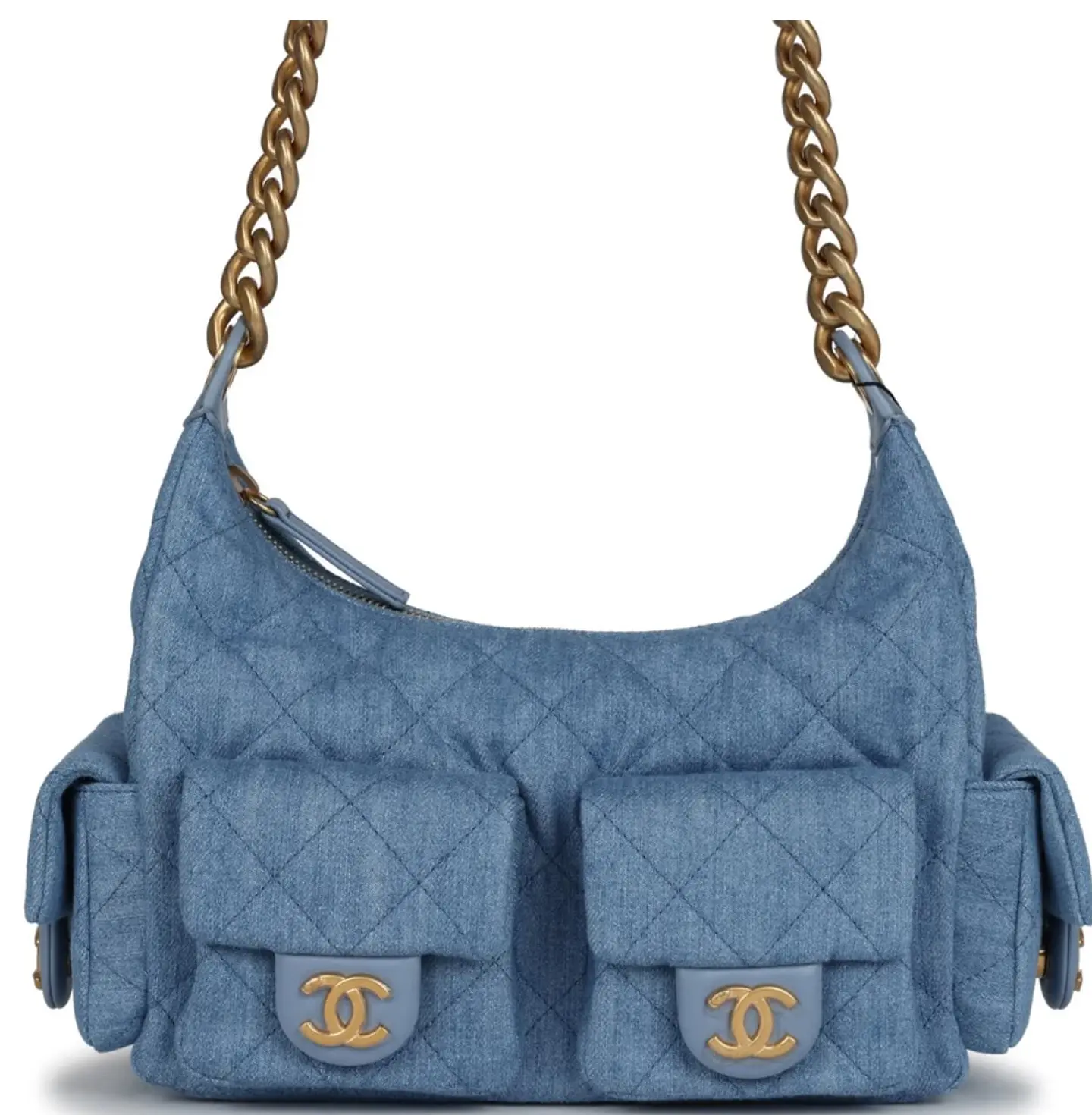 Bolso hobo acolchado con bolsillos frontales 3