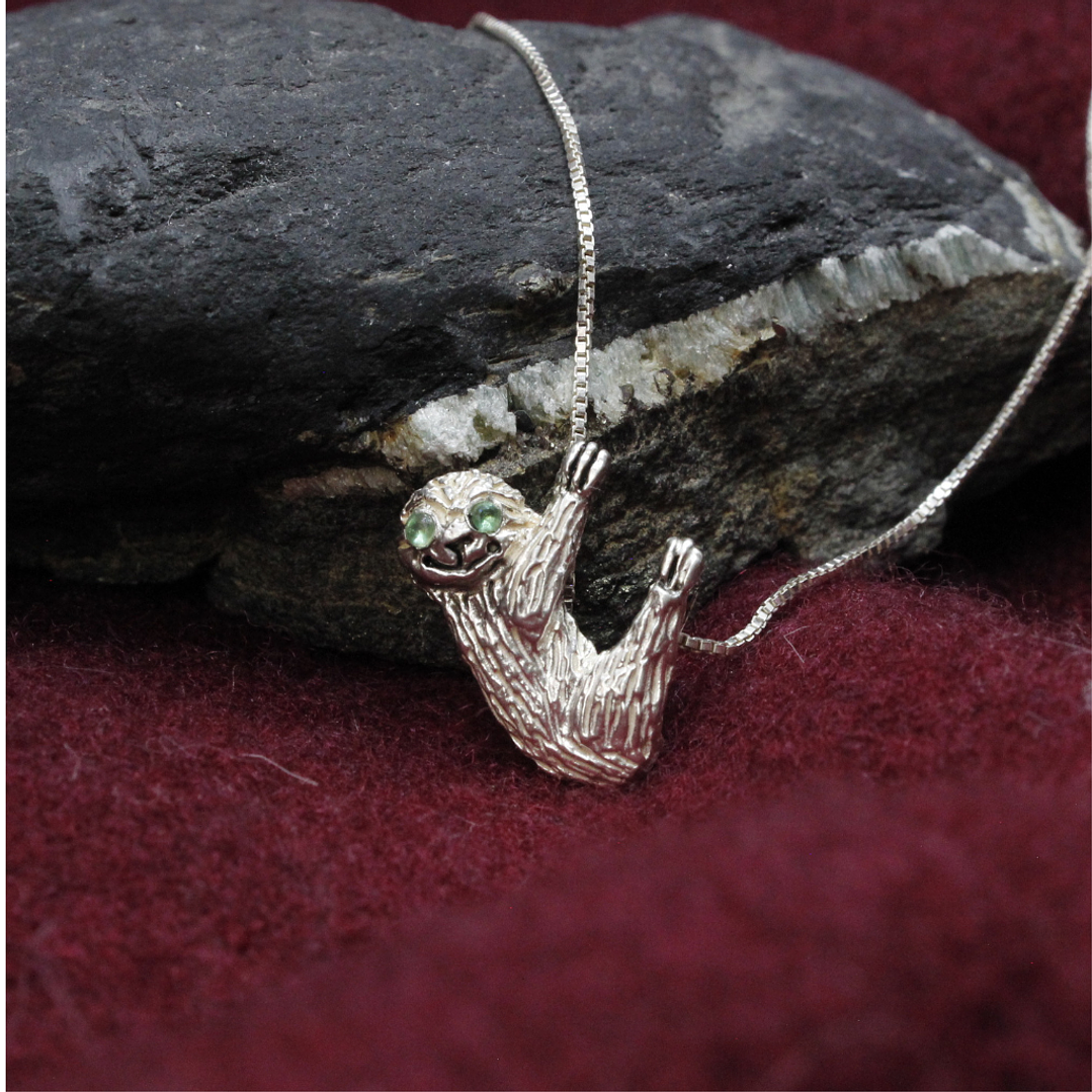 Collar Peresozo Plata Esmeraldas 1