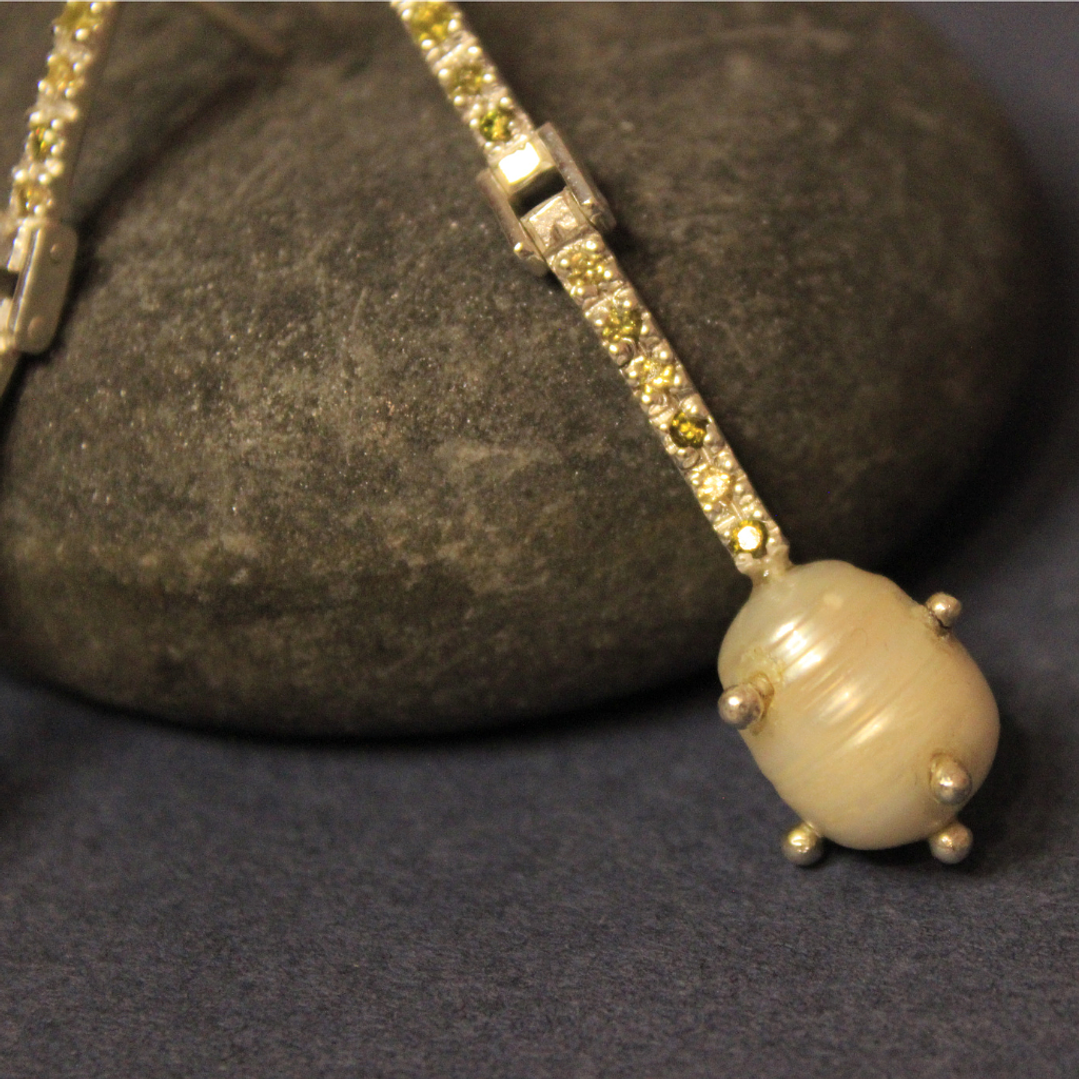 Aretes Perla Cocon en Plata 2