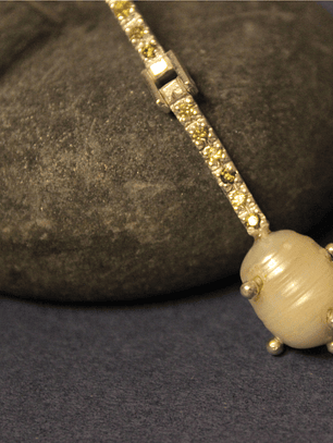 Aretes Perla Cocon en Plata