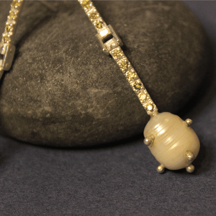 Aretes Perla Cocon en Plata 2