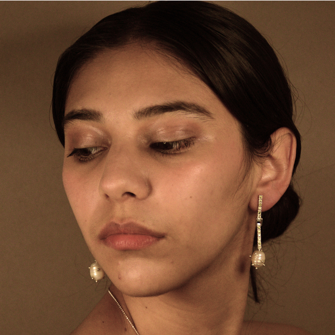 Aretes Perla Cocon en Plata 6