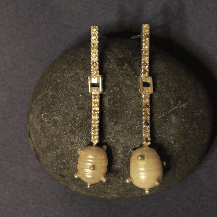Aretes Perla Cocon en Plata 1