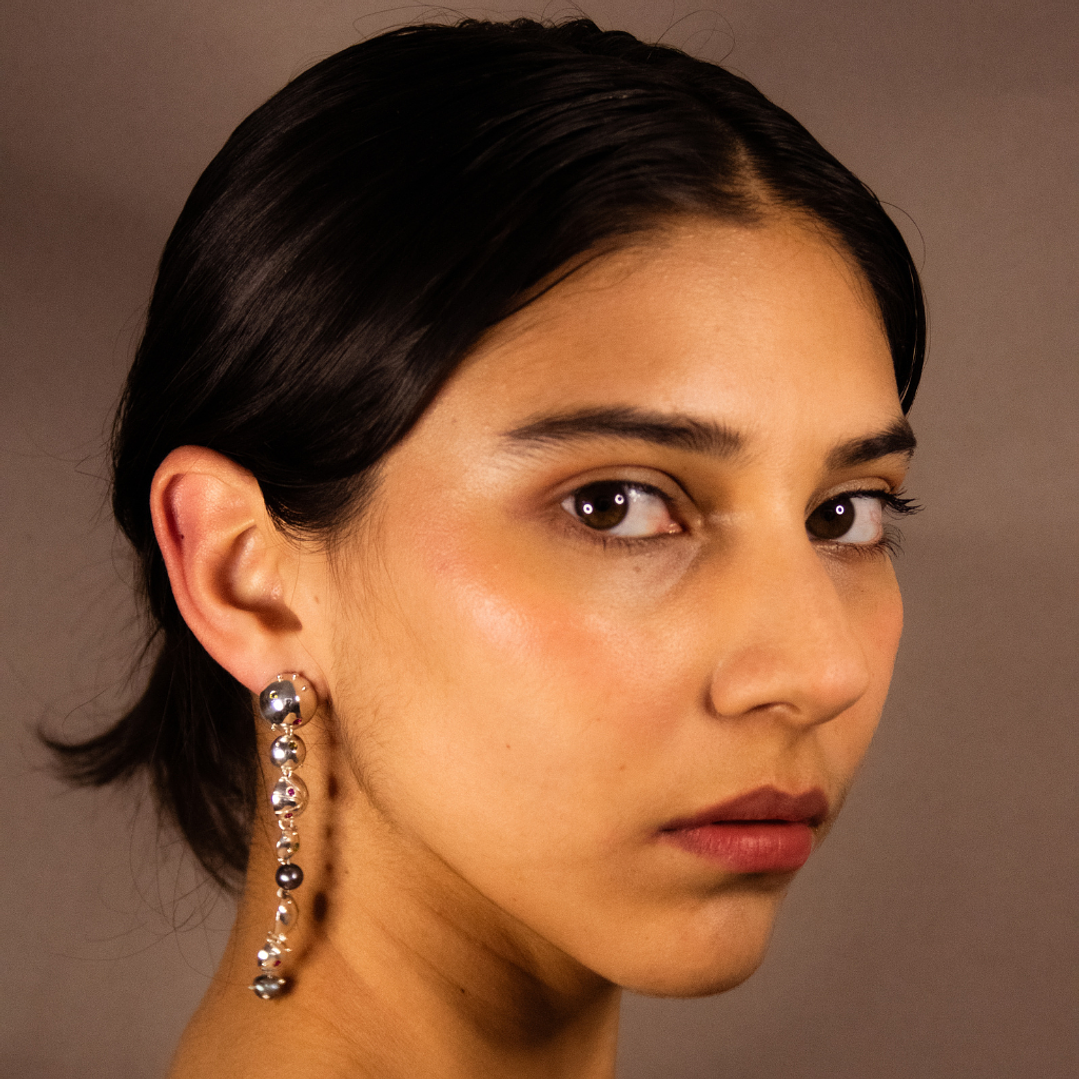 Aretes Domos Dinámicos Plata  5