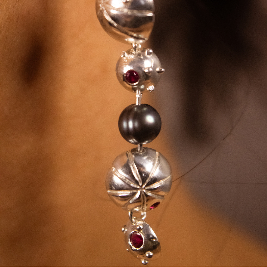 Aretes Domos Dinámicos Plata  7