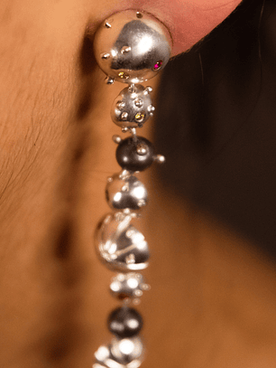 Aretes Domos Dinámicos Plata 