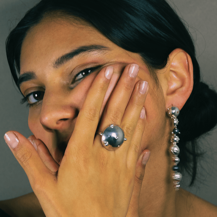 Anillo Domos Grandes Medusa Plata 2