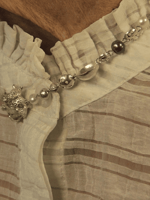 Gargantilla Armadillo Plata y Perlas