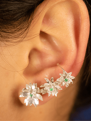 Aretes Trío de Frailejones Esmeraldas