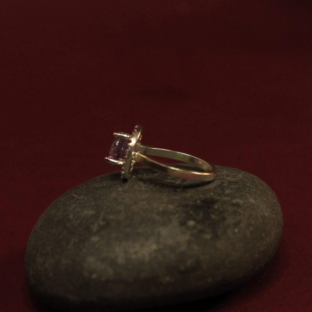 Anillo Solitario Engaste Galeria PLata 3