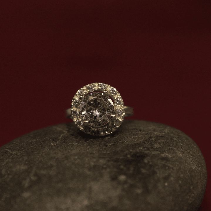 Anillo Solitario Engaste Galeria PLata 4