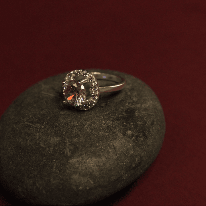 Anillo Solitario Engaste Galeria PLata 5