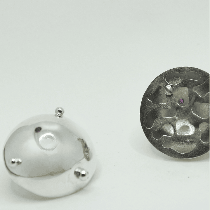 Aretes Domos Grandes Medusa Plata 3