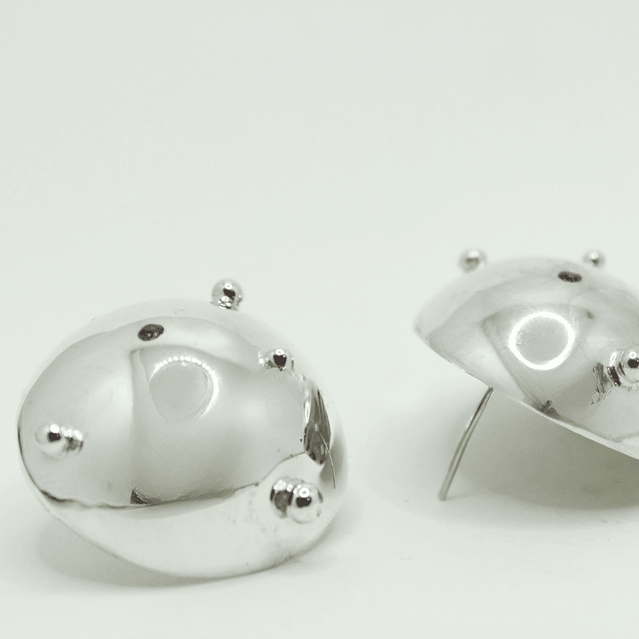 Aretes Domos Grandes Medusa Plata 4