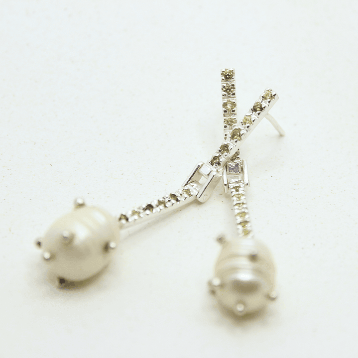 Aretes Perla Cocon en Plata 5