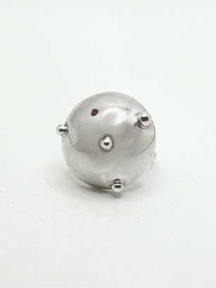Anillo Domos Grandes Medusa Plata