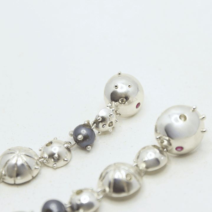 Aretes Domos Dinámicos Plata  1