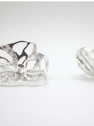 Aretes corales engaste galería