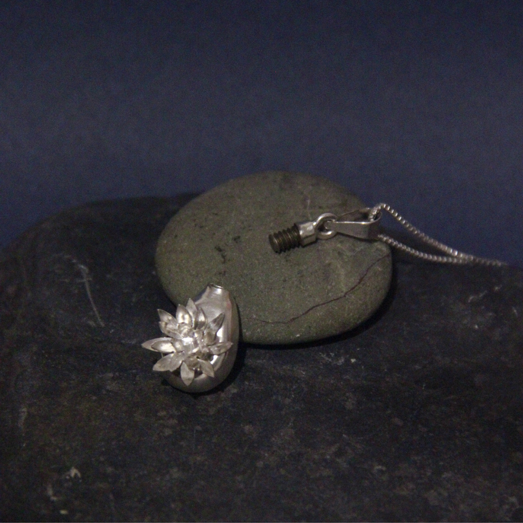  Collar Perfumero Mini Frailejon Plateado 1