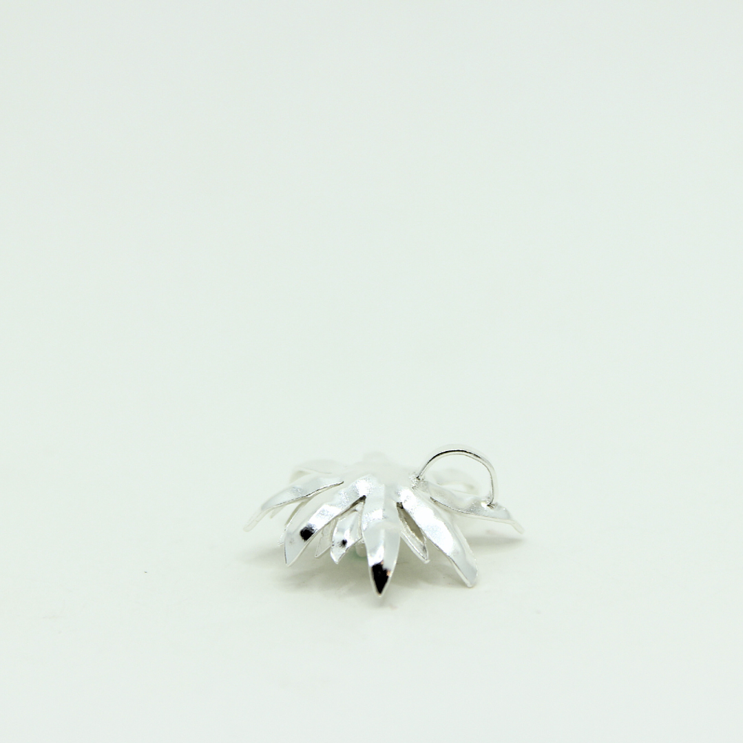 Collar frailejón mini plata esmeralda 2