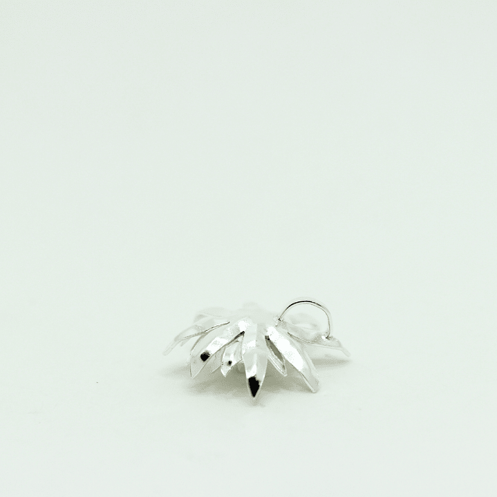 Collar frailejón mini plata esmeralda 2