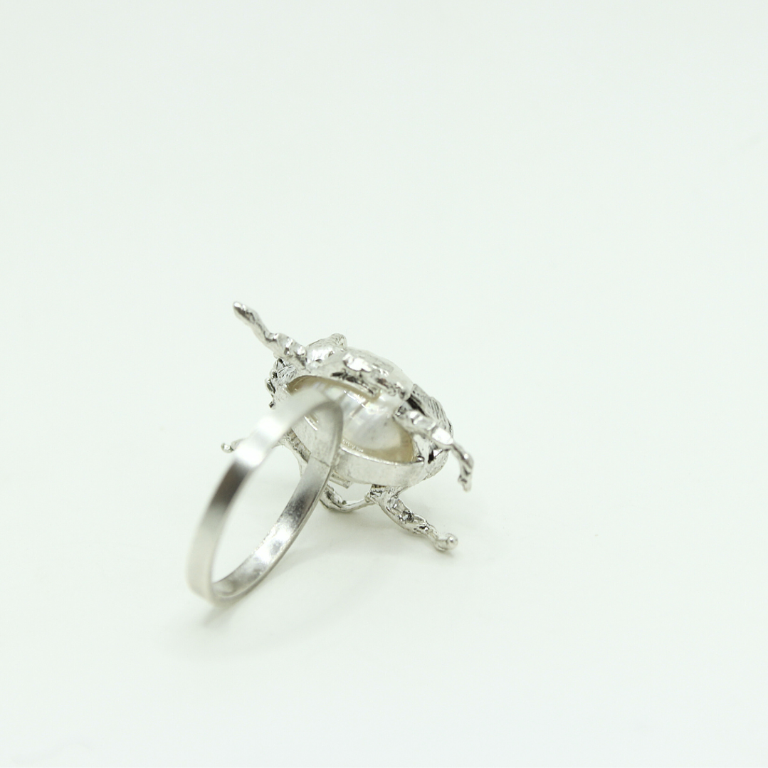 Anillo Escarabajo Grande Plata 5