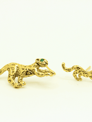 Jaguar Mini bronce con baño en oro de 24k