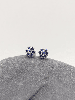 Aretes Mini Marquesa plata paladio