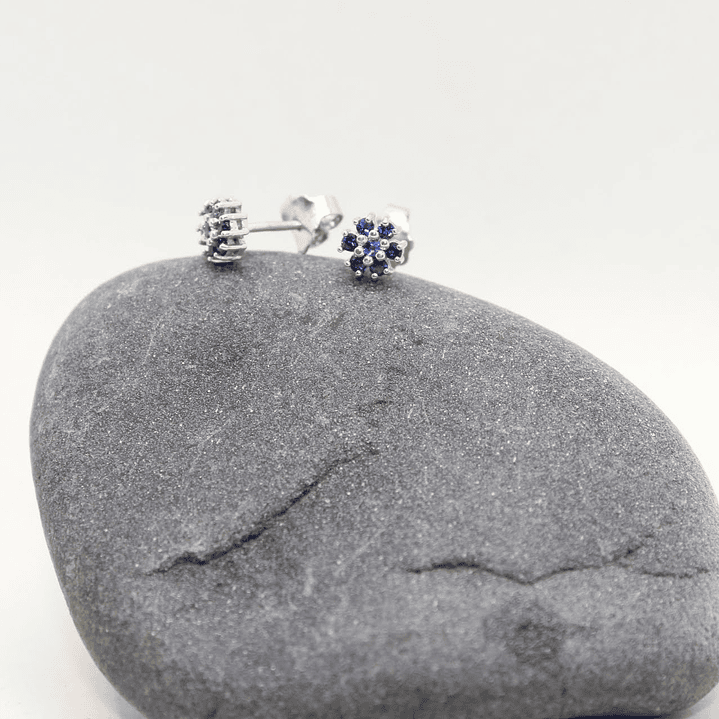 Aretes Mini Marquesa plata paladio 2