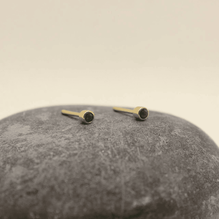 Topos esmeraldas 2.8mm oro de 18k 4