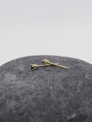 Aretes zafiro oro amarillo 