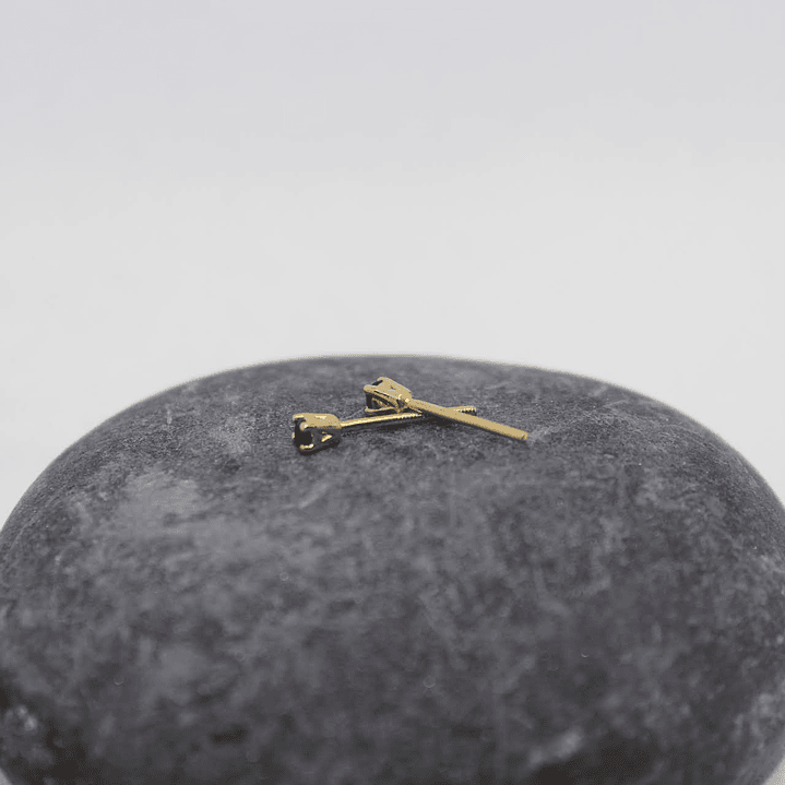 Aretes zafiro oro amarillo  1