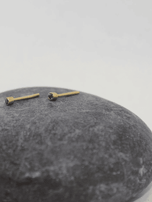 Aretes diamante rosa oro amarillo