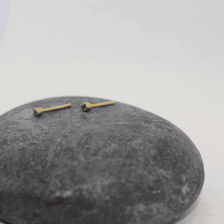 Aretes diamante rosa oro amarillo 1