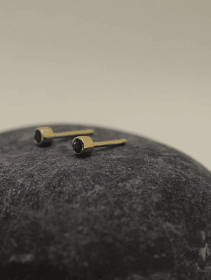 Aretes zafiros de 3mm oro amarillo