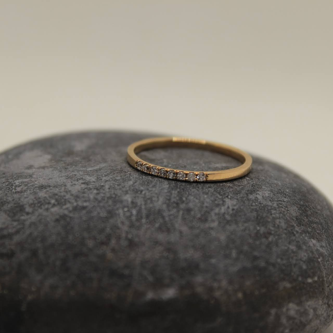 Anillo oro rosa de 18k diamantes   2