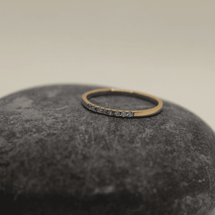 Anillo oro rosa de 18k diamantes   2